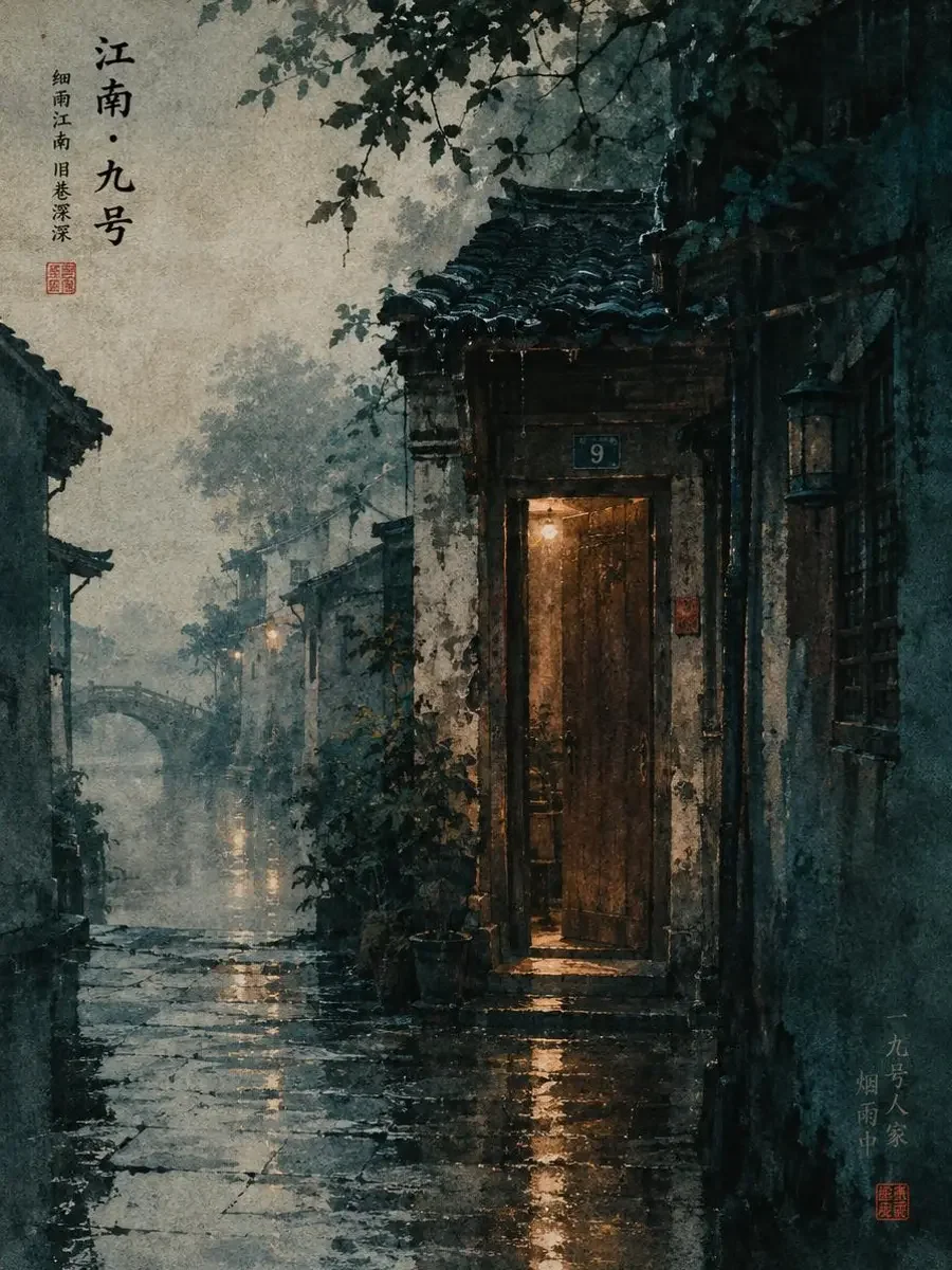 听雨巷九号 短剧封面 听雨巷九号:雨夜里亮着一点暖光的旧门洞